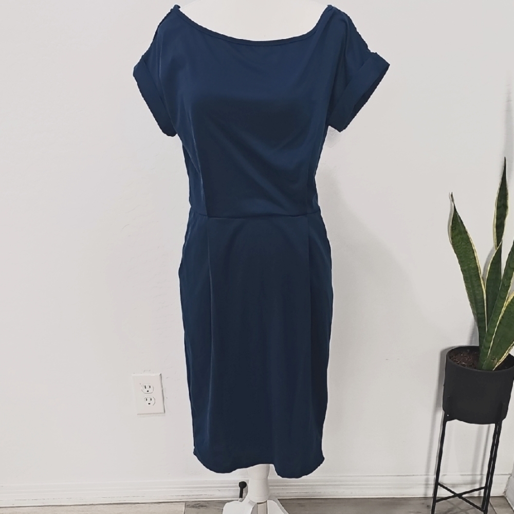 Shein Navy Blue Dress and Belt
